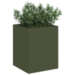 vidaXL Vază pentru Grădină Verde oliv 50 x 32 x 40 cm vidaXL Vază pentru Grădină Verde oliv 50 x 32 x 40 cm
