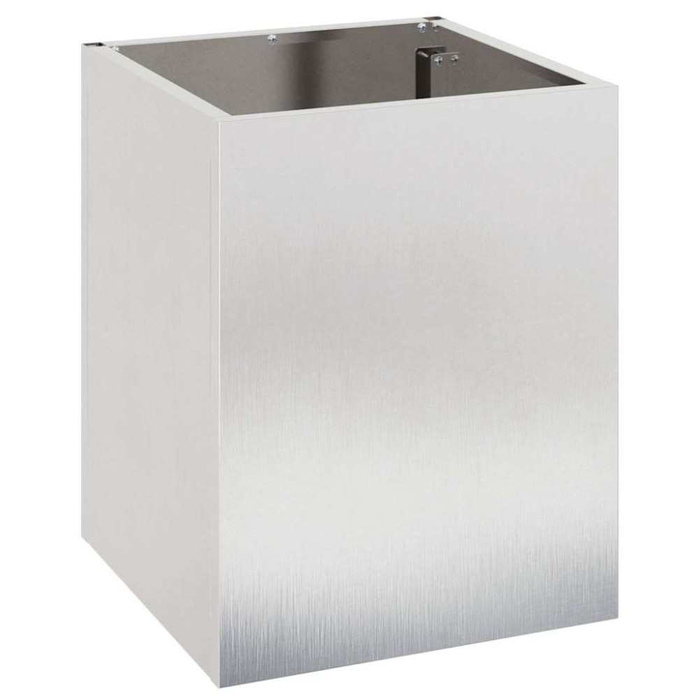 vidaXL Vază pentru Grădină Argintiu 50 x 32 x 40 cm Oțel inoxidabil