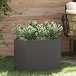 vidaXL Vază pentru Grădină Negru 50 x 32 x 40 cm Oțel laminat la rece vidaXL Vază pentru Grădină Negru 50 x 32 x 40 cm Oțel laminat la rece