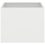 vidaXL Vază pentru Grădină Alb 50 x 32 x 40 cm Oțel laminat la rece