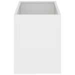 vidaXL Vază pentru Grădină Alb 50 x 32 x 40 cm Oțel laminat la rece