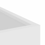 vidaXL Vază pentru Grădină Alb 50 x 32 x 40 cm Oțel laminat la rece