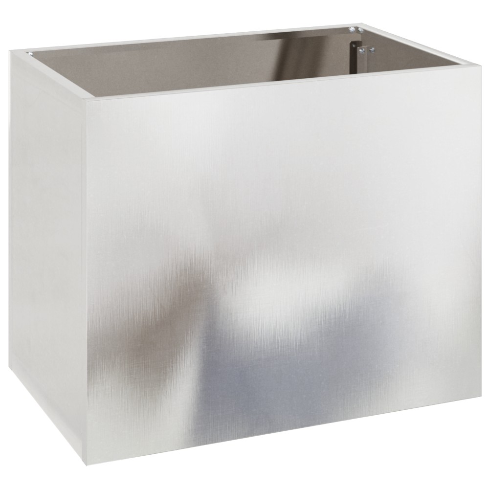 vidaXL Vază pentru Grădină Argintiu 50 x 32 x 40 cm Oțel inoxidabil