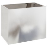 vidaXL Vază pentru Grădină Argintiu 50 x 32 x 40 cm Oțel inoxidabil