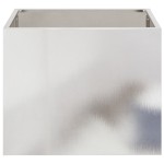 vidaXL Vază pentru Grădină Argintiu 50 x 32 x 40 cm Oțel inoxidabil