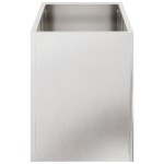 vidaXL Vază pentru Grădină Argintiu 50 x 32 x 40 cm Oțel inoxidabil