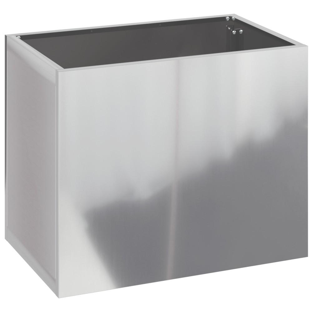 vidaXL Vază pentru Grădină Argintiu 50 x 32 x 40 cm Oțel galvanizat