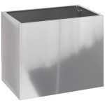 vidaXL Vază pentru Grădină Argintiu 50 x 32 x 40 cm Oțel galvanizat