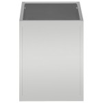 vidaXL Vază pentru Grădină Argintiu 50 x 32 x 40 cm Oțel galvanizat
