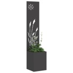 vidaXL Ghiveci de Grădină cu Panou Decorativ Negru 32 x 140 cm vidaXL Ghiveci de Grădină cu Panou Decorativ Negru 32 x 140 cm