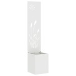 vidaXL Ghiveci de Grădină cu Panou Decorativ Alb 32 x 140 cm vidaXL Ghiveci de Grădină cu Panou Decorativ Alb 32 x 140 cm