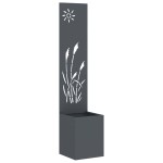 vidaXL Ghiveci de Grădină cu Panou Decorativ Antracit 32 x 140 cm vidaXL Ghiveci de Grădină cu Panou Decorativ Antracit 32 x 140 cm