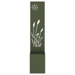 vidaXL Ghiveci de Grădină cu Panou Decorativ Olivengrønn 32 x 140 cm