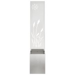 vidaXL Ghiveci de Grădină cu Panou Decorativ Argintiu 32 x 140 cm vidaXL Ghiveci de Grădină cu Panou Decorativ Argintiu 32 x 140 cm