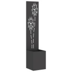 vidaXL Ghiveci de Grădină cu Panou Decorativ Negru 32 x 140 cm vidaXL Ghiveci de Grădină cu Panou Decorativ Negru 32 x 140 cm