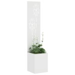vidaXL Ghiveci de Grădină cu Panou Decorativ Alb 32 x 140 cm vidaXL Ghiveci de Grădină cu Panou Decorativ Alb 32 x 140 cm