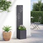 vidaXL Ghiveci de Grădină cu Panou Decorativ Antracit 32 x 140 cm