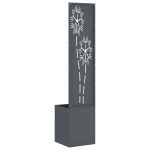vidaXL Ghiveci de Grădină cu Panou Decorativ Antracit 32 x 140 cm