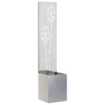 vidaXL Ghiveci de Grădină cu Panou Decorativ Argintiu 32 x 140 cm vidaXL Ghiveci de Grădină cu Panou Decorativ Argintiu 32 x 140 cm