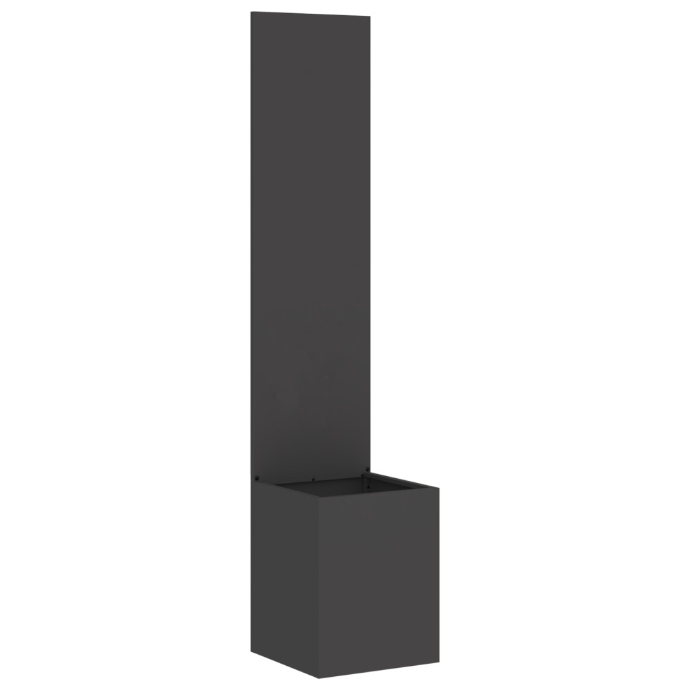 vidaXL Ghiveci de Grădină cu Panou Decorativ Negru 32 x 140 cm