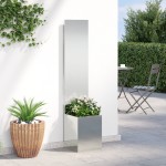 vidaXL Ghiveci de Grădină cu Panou Decorativ Argintiu 32 x 140 cm vidaXL Ghiveci de Grădină cu Panou Decorativ Argintiu 32 x 140 cm