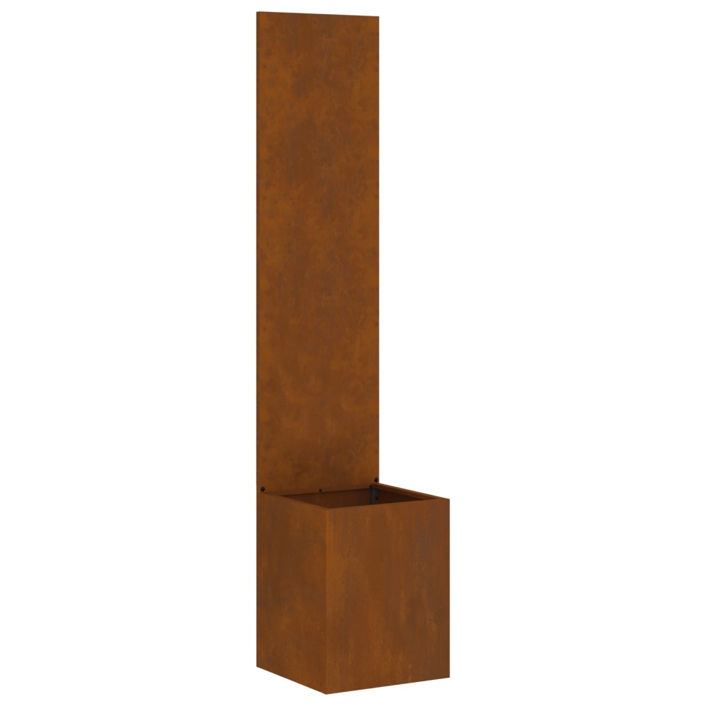 vidaXL Ghiveci de Grădină cu Panou Decorativ Ruginit 32 x 140 cm