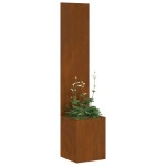vidaXL Ghiveci de Grădină cu Panou Decorativ Ruginit 32 x 140 cm vidaXL Ghiveci de Grădină cu Panou Decorativ Ruginit 32 x 140 cm