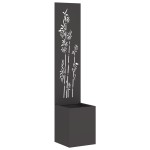 vidaXL Ghiveci de Grădină cu Panou Decorativ Negru 32 x 140 cm vidaXL Ghiveci de Grădină cu Panou Decorativ Negru 32 x 140 cm
