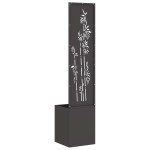 vidaXL Ghiveci de Grădină cu Panou Decorativ Negru 32 x 140 cm vidaXL Ghiveci de Grădină cu Panou Decorativ Negru 32 x 140 cm