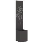 vidaXL Ghiveci de Grădină cu Panou Decorativ Negru 32 x 140 cm vidaXL Ghiveci de Grădină cu Panou Decorativ Negru 32 x 140 cm