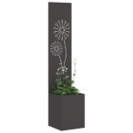 vidaXL Ghiveci de Grădină cu Panou Decorativ Negru 32 x 140 cm vidaXL Ghiveci de Grădină cu Panou Decorativ Negru 32 x 140 cm
