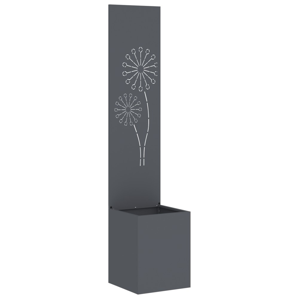 vidaXL Ghiveci de Grădină cu Panou Decorativ Antracit 32 x 140 cm