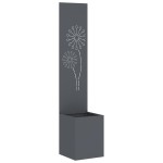 vidaXL Ghiveci de Grădină cu Panou Decorativ Antracit 32 x 140 cm