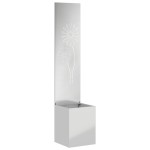vidaXL Ghiveci de Grădină cu Panou Decorativ Argintiu 32 x 140 cm vidaXL Ghiveci de Grădină cu Panou Decorativ Argintiu 32 x 140 cm