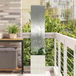 vidaXL Ghiveci de Grădină cu Panou Decorativ Argintiu 32 x 140 cm vidaXL Ghiveci de Grădină cu Panou Decorativ Argintiu 32 x 140 cm