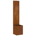 vidaXL Ghiveci de Grădină cu Panou Decorativ Ruginit 32 x 140 cm vidaXL Ghiveci de Grădină cu Panou Decorativ Ruginit 32 x 140 cm