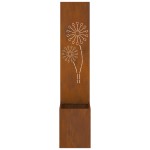 vidaXL Ghiveci de Grădină cu Panou Decorativ Ruginit 32 x 140 cm vidaXL Ghiveci de Grădină cu Panou Decorativ Ruginit 32 x 140 cm