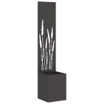 vidaXL Ghiveci de Grădină cu Panou Decorativ Negru 32 x 140 cm vidaXL Ghiveci de Grădină cu Panou Decorativ Negru 32 x 140 cm