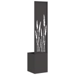 vidaXL Ghiveci de Grădină cu Panou Decorativ Negru 32 x 140 cm vidaXL Ghiveci de Grădină cu Panou Decorativ Negru 32 x 140 cm