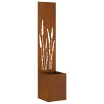 vidaXL Ghiveci de Grădină cu Panou Decorativ Ruginit 32 x 140 cm vidaXL Ghiveci de Grădină cu Panou Decorativ Ruginit 32 x 140 cm