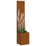 vidaXL Ghiveci de Grădină cu Panou Decorativ Ruginit 32 x 140 cm vidaXL Ghiveci de Grădină cu Panou Decorativ Ruginit 32 x 140 cm