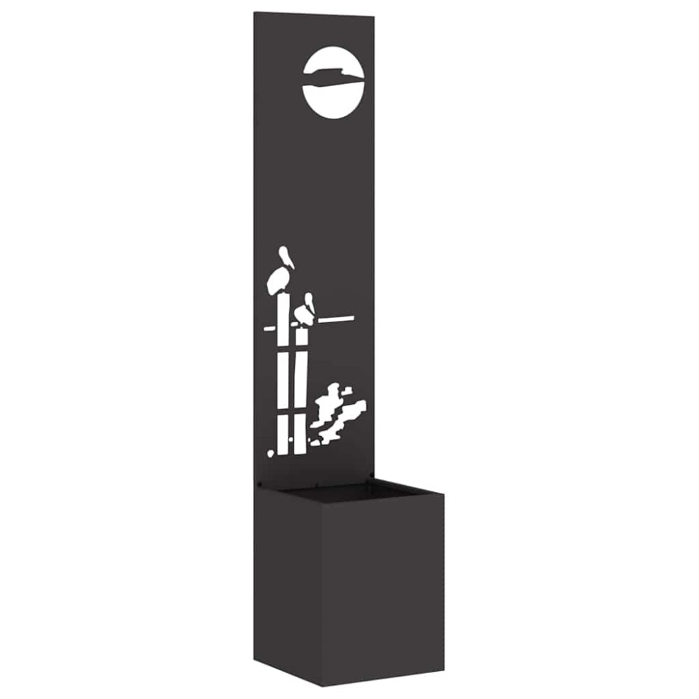 vidaXL Ecran de intimitate pentru grădină Traforaj Negru 32 x 140 cm