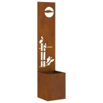 vidaXL Ecran de intimitate pentru grădină Traforaj Ruginit 32 x 140 cm