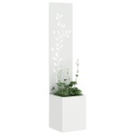 vidaXL Ecran de intimitate pentru grădină Floral Alb 32 x 140 cm
