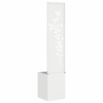 vidaXL Ecran de intimitate pentru grădină Floral Alb 32 x 140 cm
