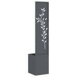 vidaXL Ecran de intimitate pentru grădină Floral Antracit 32 x 140 cm