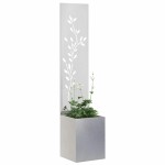 vidaXL Ecran de intimitate pentru grădină Floral Argintiu 32 x 140 cm