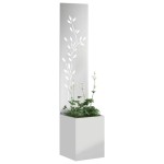 vidaXL Ecran de intimitate pentru grădină Floral Argintiu 32 x 140 cm