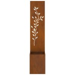 vidaXL Ecran de intimitate pentru grădină Floral Ruginit 32 x 140 cm