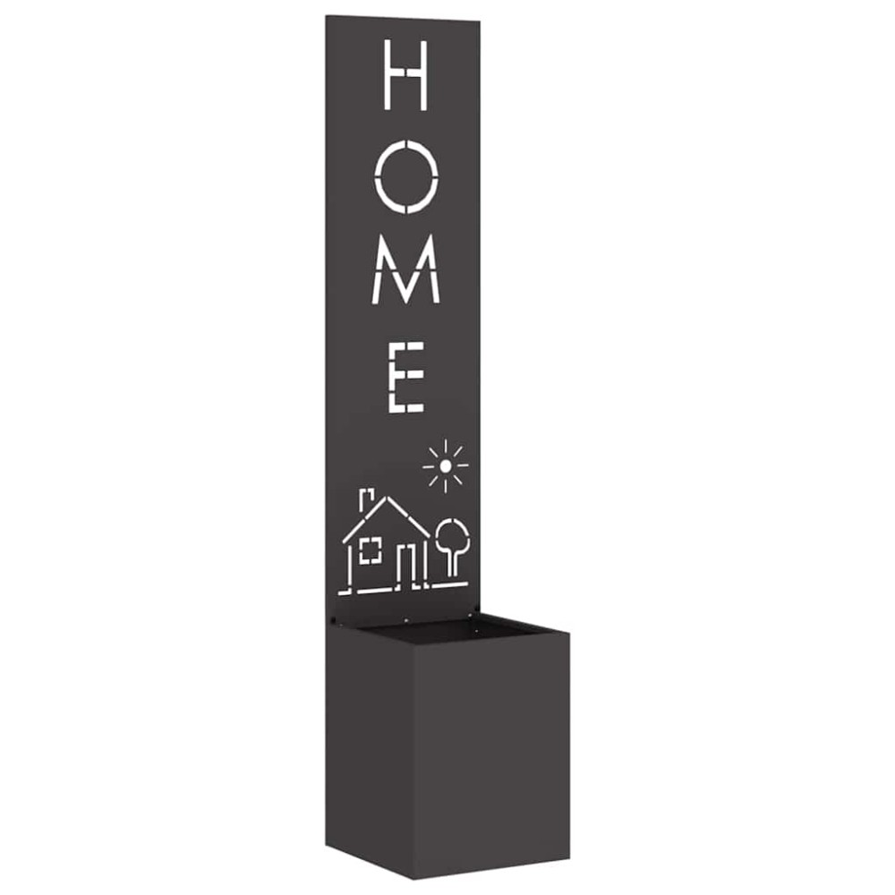 vidaXL Ecran de intimitate pentru grădină Traforaj Negru 32 x 140 cm